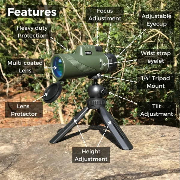 Tactical 20x42 HD Zoom Monocular Telescope