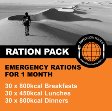 Expedition Foods Emergency Rations for 1 month