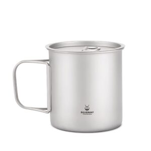 9808 SilverAnt Ultralight Titanium Cup With Lid – 600ml