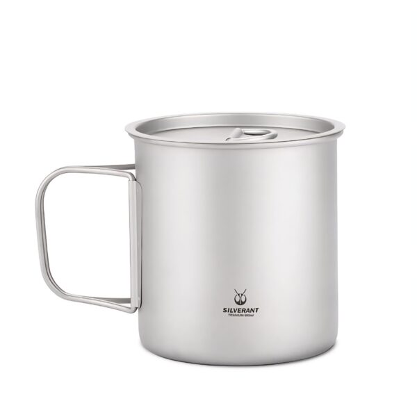 SilverAnt Ultralight Titanium Cup With Lid – 600ml